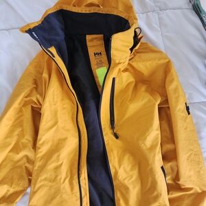 Helly Hansen Men’s Yellow Waterproof Hooded Shell Jacket